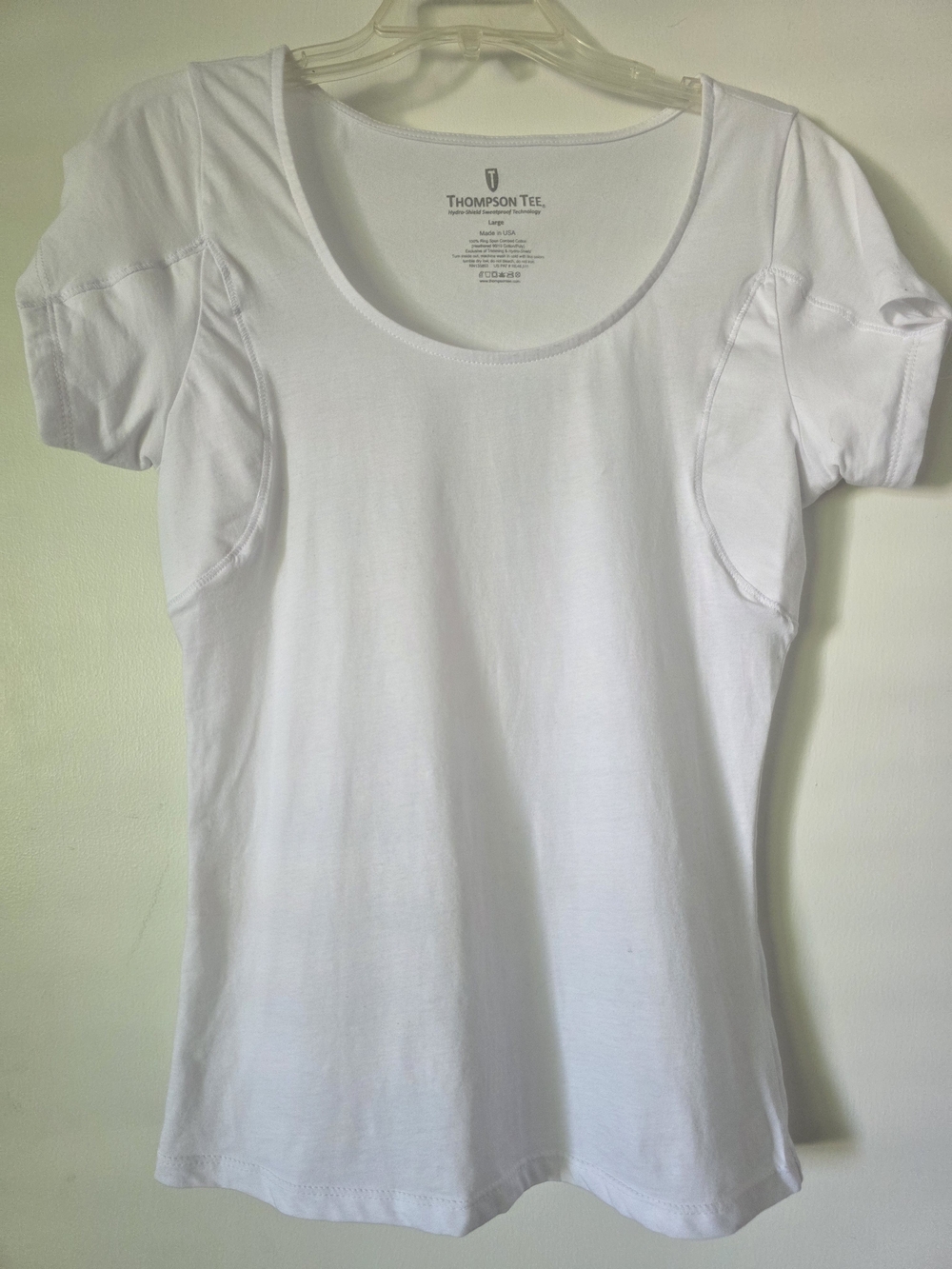 Thompson White Scoop-Neck Short Sleeve Tee